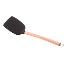 Imagem de ESPÁTULA DE NYLON PRETA COM CABO DE AÇO INOX ROSE 34CM  - Coliseu Presentes Ltda