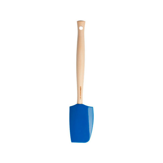 Imagem ESPÁTULA DE SILICONE CRAFT AZUL MARSEILLE C/ CABO EM MADEIRA 1,5X28,5X5,8 CM  LE CREUSET