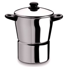 Imagem de CUSCUZEIRA AÇO INOX 3L COM  ALÇA BAQUELITE - Metalurgica Forma Ltda