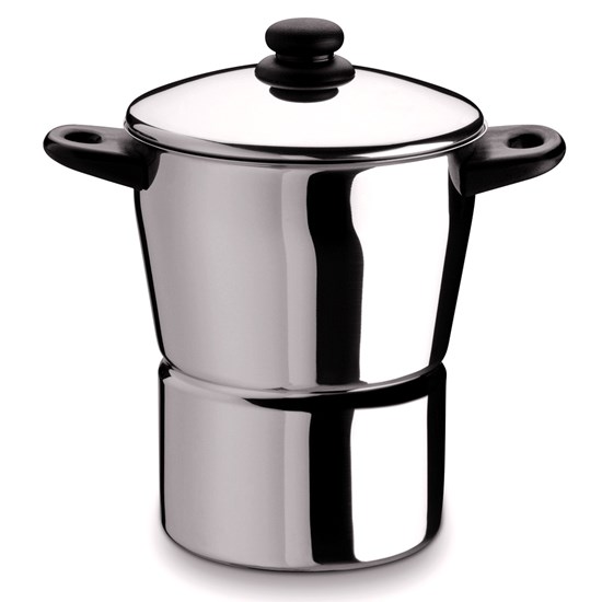 Imagem CUSCUZEIRA AÇO INOX 3L COM  ALÇA BAQUELITE