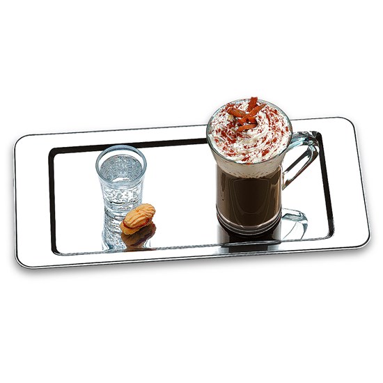 Imagem BANDEJA RETANGULAR ATINA EM AÇO INOX 32X15CM - BRINOX