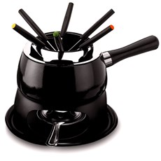 Imagem de SERVIÇO PARA FONDUE COM PANELA ESMALTADA CERVINIA COM 11 PEÇAS - 6f Decoracoes Exportacao Importacao E Comercio Ltda