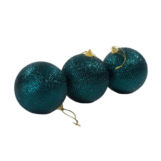Imagem BOLA NATALINA VERDE 10CM COM 3 PEÇAS 40583 GRILLO