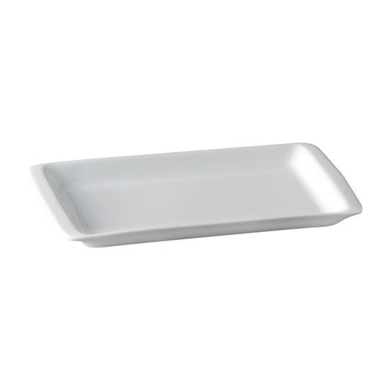 Imagem BANDEJA RETANGULAR PORCELANA BRANCO 28CM SCHMIDT 