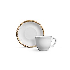 Imagem de CONJUNTO DE XÍCARAS DE CAFÉ COM PIRES RETO COM 6 PEÇAS BAMBU SCALLA - Scalla Ceramica Artistica Ltda Epp