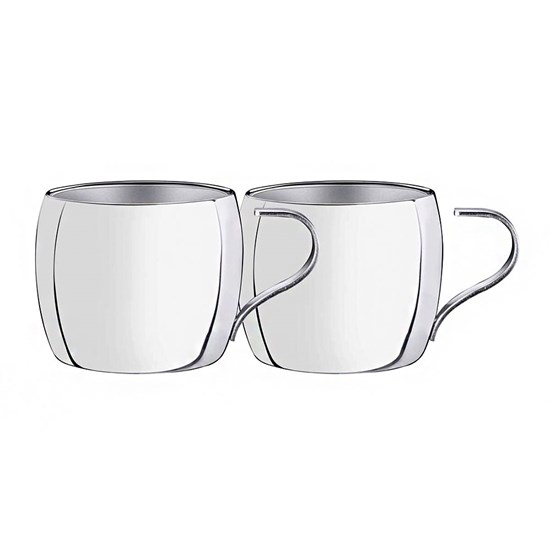 Imagem CONJUNTO DE XÍCARAS AÇO INOX PARA CHÁ E CAPPUCINO COM 2 PEÇAS 