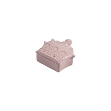 Imagem de PORTA JÓAIS CERÂMICA COROA REAL 8CM ROSA 37099 GRILLO - Grillo Ltda