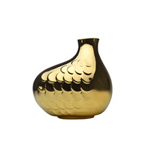 Imagem de VASO PLUMAS GRANDE OURO 32CM HOLARIA - Holaria Industria Ceramica Ltda