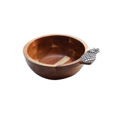 Imagem de BOWL DE ACACIA ABACAXI PRATA 20CM BON GOURMET - Rojemac Impotacao E Exportacao Ltda