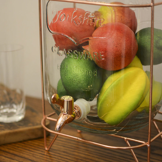 Imagem SUQUEIRA RETRÔ EM METAL E VIDRO 8L 39CM BRONZE MIMO STYLE 