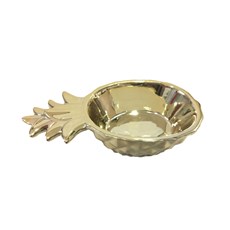 Imagem de BOWL ABACAXI EM CERÂMICA 21X11CM DOURADO 42351 GRILLO - Grillo Ltda