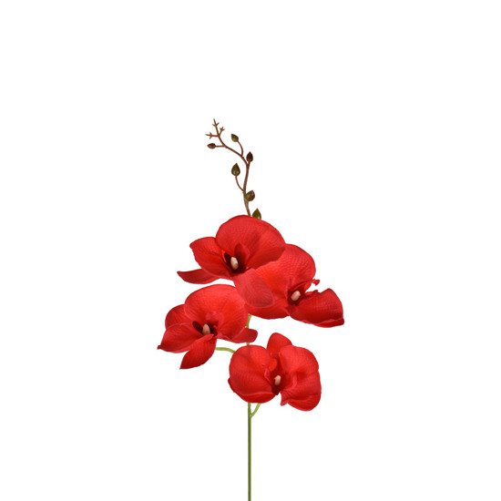 Imagem ORQUÍDEA EM CETIM X4 62CM VERMELHO 41653 GRILLO