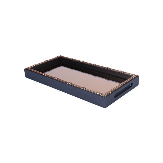 Imagem BANDEJA DE MADEIRA CROISE ACOBREADO 35X17CM 