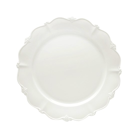 Imagem JOGO COM 6 PRATOS PARA JANTAR DE PORCELANA FANCY 26,5CM BRANCO WOLFF