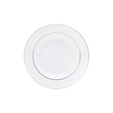 Imagem de JOGO COM 6 PRATOS PARA SOBREMESA DE PORCELANA NICE GOLD 20,5CM BRANCO WOLFF - Rojemac Impotacao E Exportacao Ltda