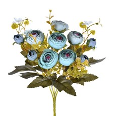 Imagem de BUQUÊ DE RANUNCULUS X5 30CM AZUL 41417 GRILLO - Grillo Ltda