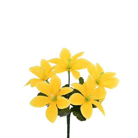 Imagem BUQUÉ LÍRIO EM CETIM X5 AMARELO 40932 GRILLO