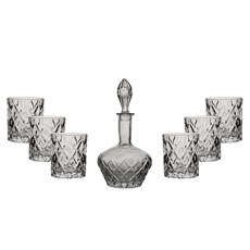 Imagem de JOGO PARA WHISKY COM 7 PEÇAS EM VIDRO TRANSPARENTE 46592 GRILLO CT18A - Grillo Ltda