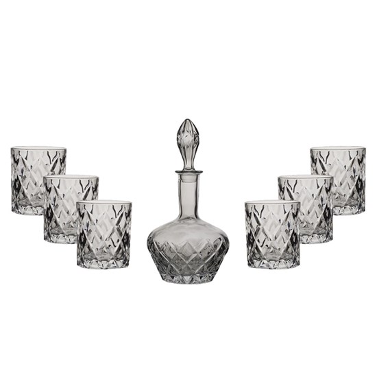 Imagem JOGO PARA WHISKY COM 7 PEÇAS EM VIDRO TRANSPARENTE 46592 GRILLO CT18A