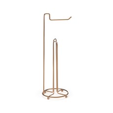 Imagem de SUPORTE DE CHÃO PARA PAPEL HIGIÊNICO TRIPLO LINHA PREMIUM 47CM ROSE GOLD - Arthi Comercial Ltda