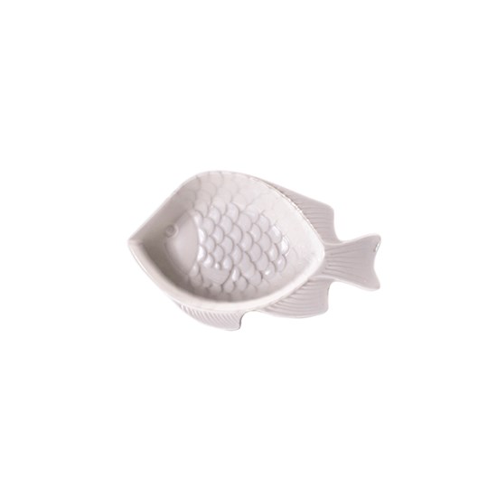 Imagem BOWL PEIXE EM CERÂMICA 9,5X6CM BRANCO 45810 GRILLO CT18A
