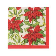 Imagem de GUARDANAPOS DE PAPEL FLORES POINSETTIA 33X33CM 20 UNID CROMUS - Cromus Embalagens Ind. E Com. Ltda