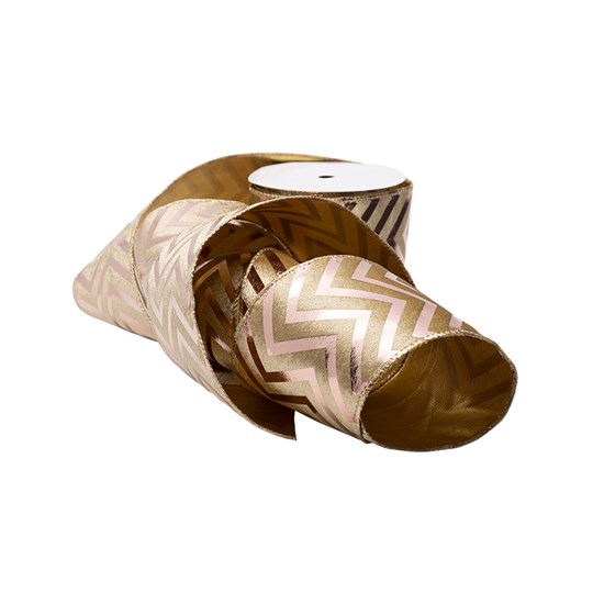 Imagem FITA NATALINA VELUDO / BRILHO CHAMPAGNE 10CM 48152 GRILLO