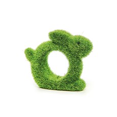 Imagem de ARGOLA COELHO FLOCADO VERDE (PORTA-GUARDANAPOS) C/4 UNIDADES CROMUS - Cromus Embalagem Ind. E Com. Ltda