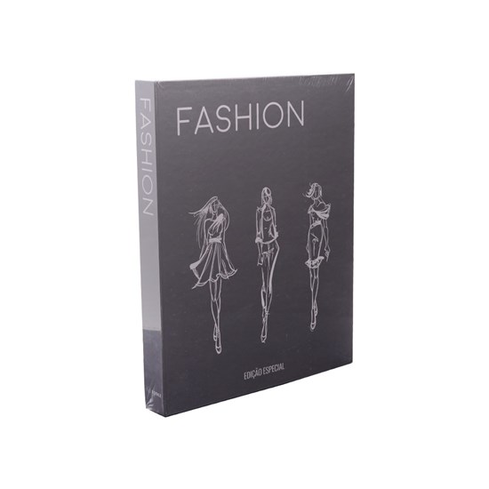 Imagem CAIXA LIVRO METALIZADO HOT FASHION 30X24X4CM