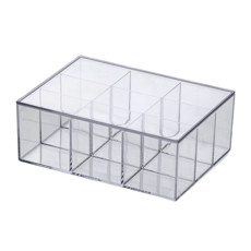 Imagem de CAIXA ORGANIZADORA COM DIVISÓRIA E TAMPA 22,5X16,5X8,5CM CRISTAL PARAMOUNT - Paramount Ind E Com De Plast Ltda