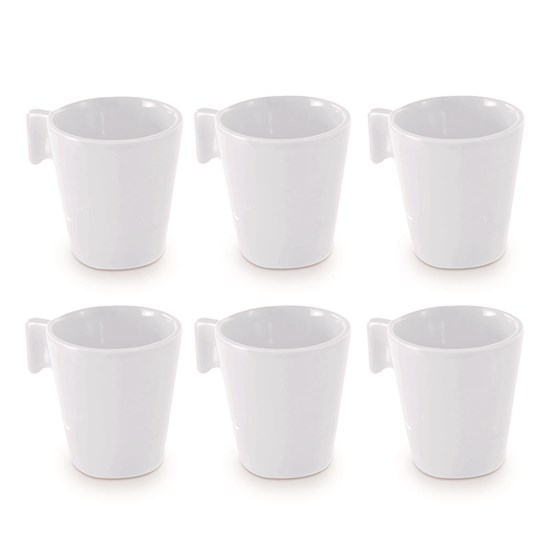 Imagem MINI CANECA CERÂMICA WHITE 6 PEÇAS 80ML MIMO