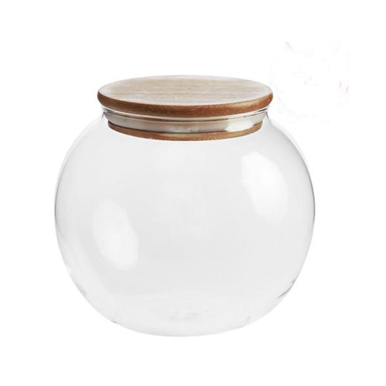 Imagem BALEIRO BOROSILICATO TAMPA BAMBU 1400ML YANGZI