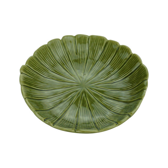 Imagem PRATO DECORATIVA DE CERAMICA BANANA LEAF VERDE 16X3CM LYOR