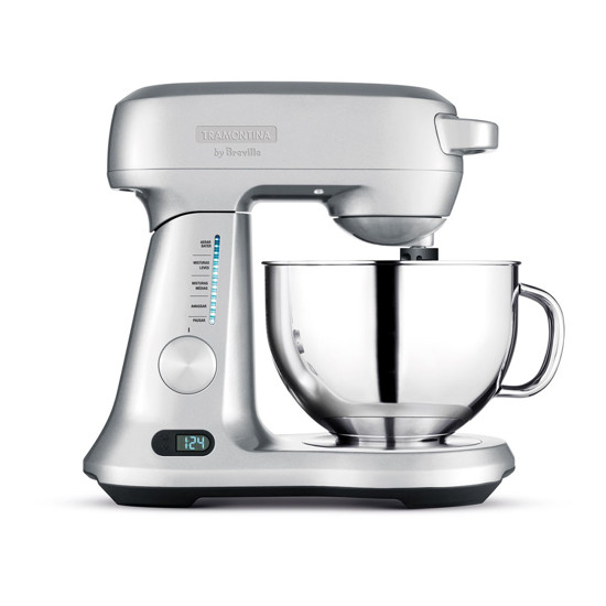Imagem BATEDEIRA PLANETÁRIA TRAMONTINA BY BREVILLE MIX PRO EM ALUMÍNIO FUNDIDO 840W COM TIGELA INOX 4,7L 