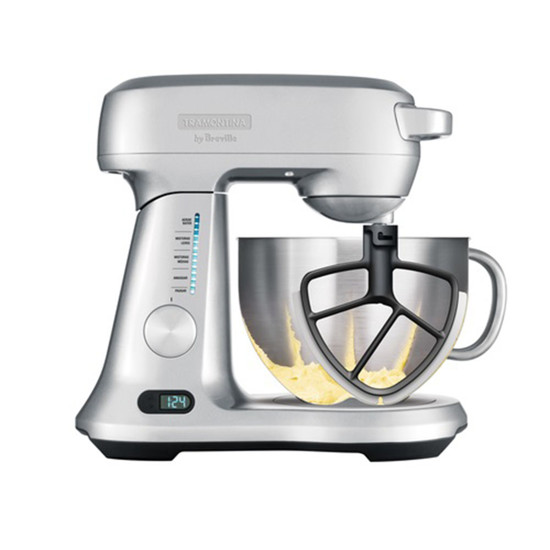 Imagem BATEDEIRA PLANETÁRIA TRAMONTINA BY BREVILLE MIX PRO EM ALUMÍNIO FUNDIDO 840W COM TIGELA INOX 4,7L 