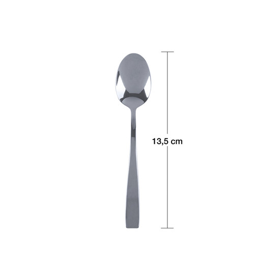 Imagem CONJUNTO 6 COLHERES AÇO INOX PARA CHÁ PISA PRETO 13,5CM WOLFF