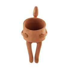 Imagem de CACHEPOT HOMEM TERRACOTA EM POLIRESINA 15X8,5CM MART - Moas Industria E Comercio Importacao E Exportacao Ltda