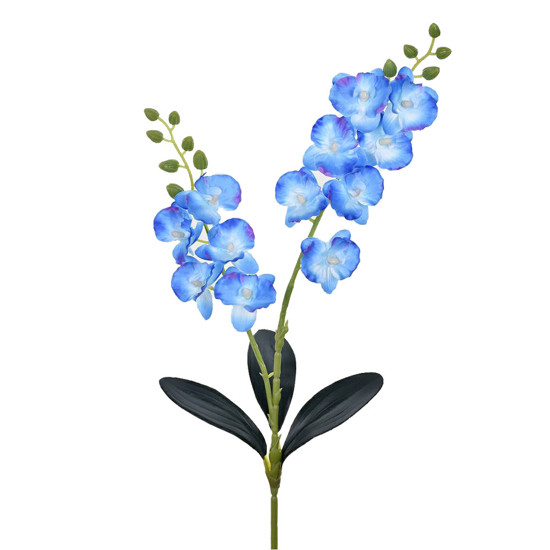 Imagem HASTE ORQUÍDEA X2 CETIM AZUL 50CM 46410 GRILLO