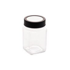 Imagem de POTE DE VIDRO BOROSILICATO TRANSPARENTE C/TAMPA DE METAL 300ML  - Coliseu Presentes Ltda