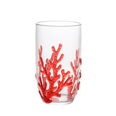 Imagem de CONJUNTO 6 COPOS ALTOS ACRÍLICO CORAL VERMELHO 650ML WOLFF - Rojemac Impotacao E Exportacao Ltda