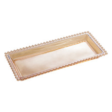 Imagem de TRAVESSA CRISTAL DE CHUMBO PEARL AMBAR 30X13X3CM WOLFF - Rojemac Impotacao E Exportacao Ltda