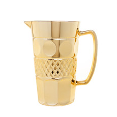 Imagem de JARRA VIDRO SODO-CALCICO GEOMETRIC DOURADO METALIZADO 1L BON GOURMET - Rojemac Impotacao E Exportacao Ltda