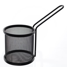 Imagem de MINI CESTA REDONDA PARA ALIMENTOS EM ACO INOX 8,8X9CM - DYNASTY  - Full Fit Industria Importacao E Comercio Ltda.