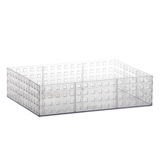 Imagem de ORGANIZADOR EMPILHÁVEL 32 X 23 X 8CM QUADRATTA CRISTAL - Paramount Ind E Com De Plast Ltda