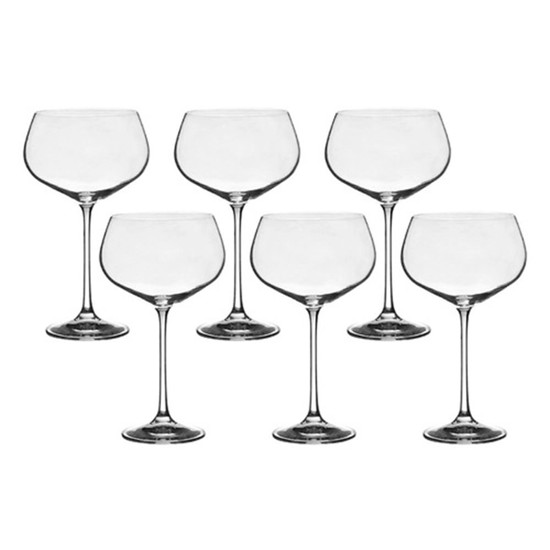 Imagem JOGO COM 6 TAÇAS DE CRISTAL PARA VINHO TINTO 400ML LINHA MEGAN BOHEMIA