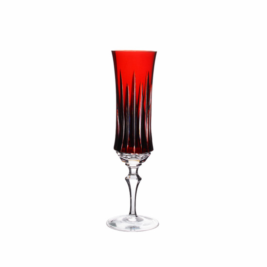 Imagem TAÇA VERMELHO LAPIDADA PARA CHAMPAGNE 200ML 1 UNID