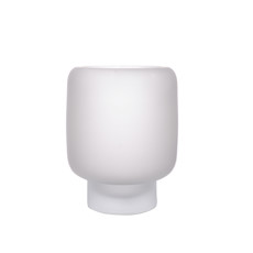 Imagem de VASO DECORATIVO EM VIDRO BRANCO 25X19CM LUCATTI - Lucatti Artes E Decoracoes Ltda