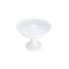 Imagem de CENTRO DE MESA PORCELANA COM PÉ ALTO RELEVO 22X16CM  - Rojemac Impotacao E Exportacao Ltda