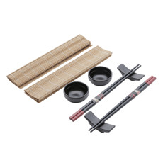 Imagem de CONJUNTO 8PC PARA SUSHI DE BAMBU E CERAMICA YOKOHAM - Coliseu Presentes Ltda