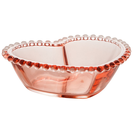 Imagem BOWL CRISTAL CORAÇÃO PEARL ROSA 19X15X6CM WOLFF